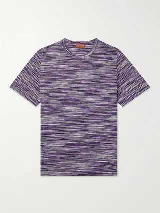 Space-Dyed Cotton-Jersey T-Shirt