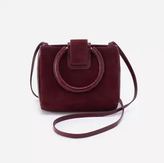 Heidi Small Crossbody in Port Suede