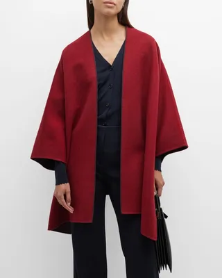 Reversible Cashmere-Blend Cape
