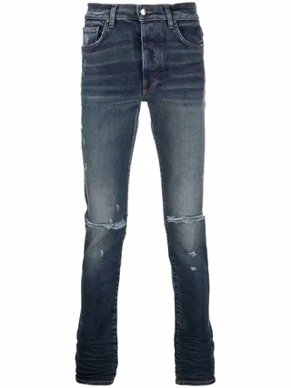 Faded-Effect Skinny Jeans