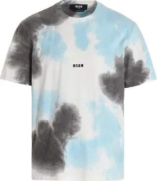MSGM Tie-Dyed Crewneck T-Shirt