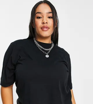COLLUSION Plus boxy short sleeve T-shirt in black