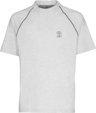 Brunello Cucinelli Logo Embroidered T-Shirt