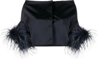 Feather-Trim Jacket