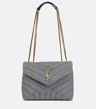 Loulou Small striped shoulder bag