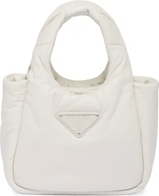 Small Padded leather tote bag