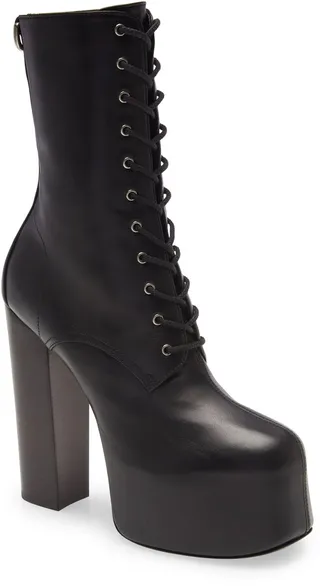 Cherry Lace-Up Bootie