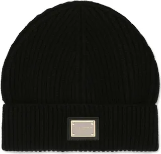 Ribbed-Knit Logo Beanie