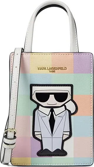 Karl Lagerfeld Paris Maybelle Crossbody (Blush Combo) Handbags