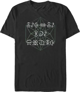 Men's Disney Artemis Fowl Gnommish Secret Language T-Shirt - Black - Medium