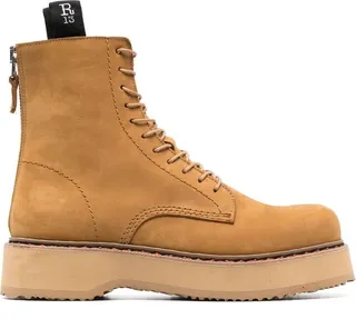 Suede Combat Boots