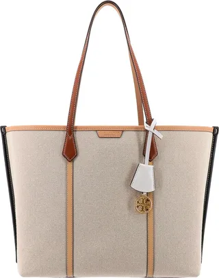 Canvas shoulder bag with engraved logo