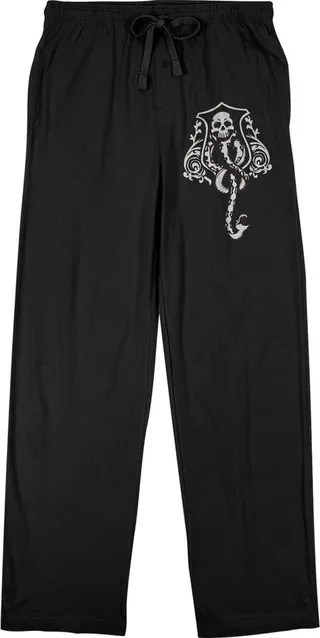Harry Potter Dark Arts Crest Men’s Black Sleep Pajama Pants-XX-Large