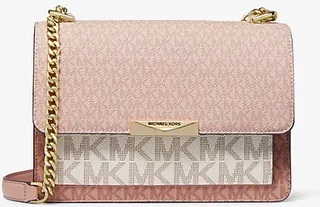 Jade Large Tri-Color Logo Crossbody Bag