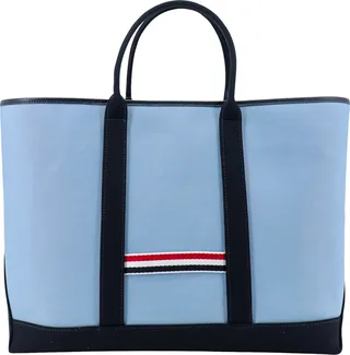 Canvas handbag with iconic tricolor detail