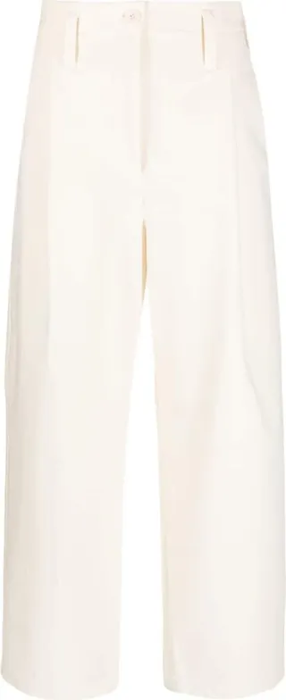Wide-Leg Cropped Trousers