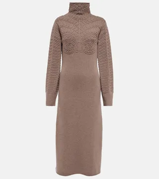 Brimlad wool and cashmere knit dress