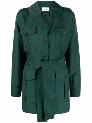 Belted Short Trench Coat