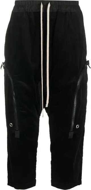 Drop-Crotch Cropped Trousers