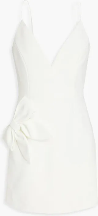 Pierson bow-embellished crepe mini dress