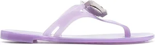 Jelly Jeweled crystal-bow flip flops