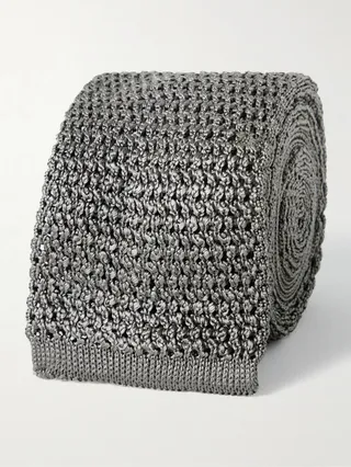 7.5cm Knitted Silk Tie
