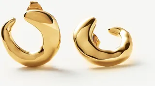 Molten Open Stud Earrings | 18ct Gold Plated Vermeil