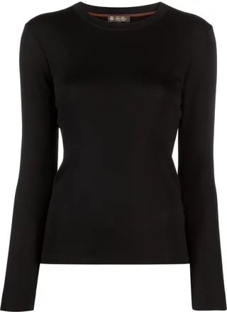 Fine-Knit Long-Sleeved Top