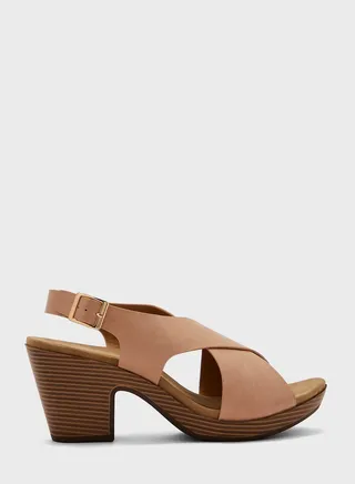 Ankle Strap Mid Heel Sandals