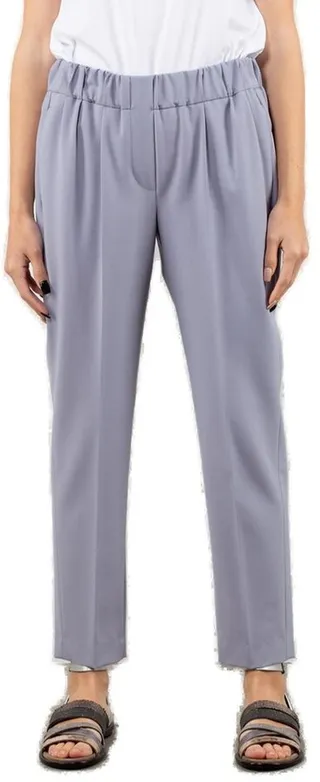 Brunello Cucinelli Elasticated Waistband Cropped Trousers