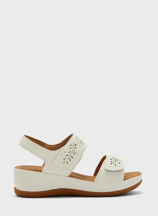 Double Stap Low Heel Sandals