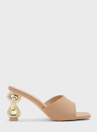 Single Strap Low Heel Sandals