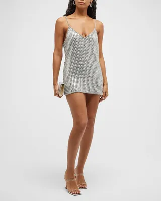Holland Bejeweled Mini Dress