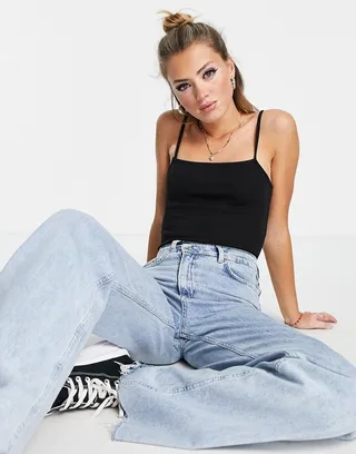New Look strappy bodysuit in black