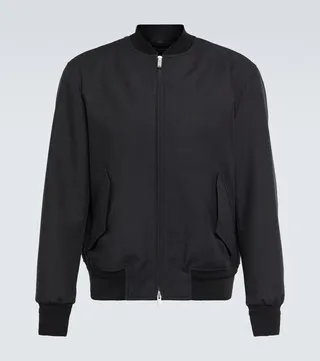Wool and mohair bomber jacket