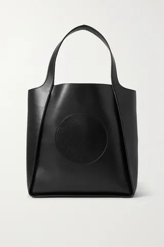 Stella McCartney - Large Perforated Vegetarian Leather Tote - Black