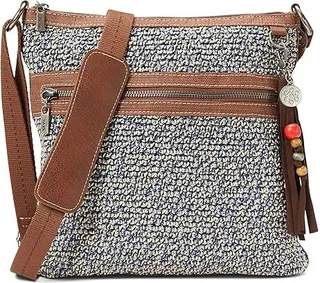 The Sak Lucia Crochet Crossbody (Denim Static 1) Cross Body Handbags