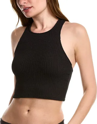 Next Just Right High Neck Crinkle Halter Top