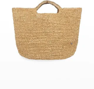 Napa Lux Metallic Raffia Small Beach Tote