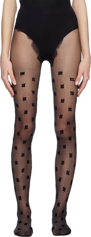MISBHV Black Monogram Tights