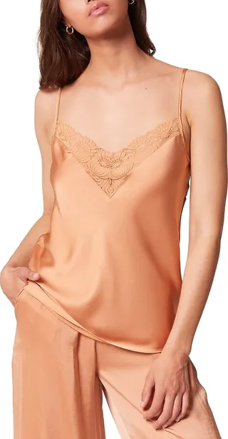 Sunflower Lace Trim Satin Pajama Camisole