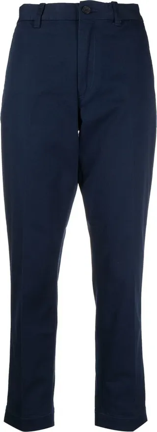 High-Waisted Slim-Fit Trousers