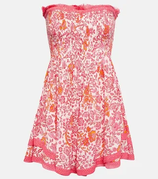 Claire floral bandeau minidress