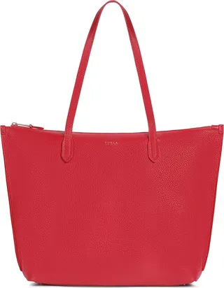 Furla Luce L Tote Handbag Red
