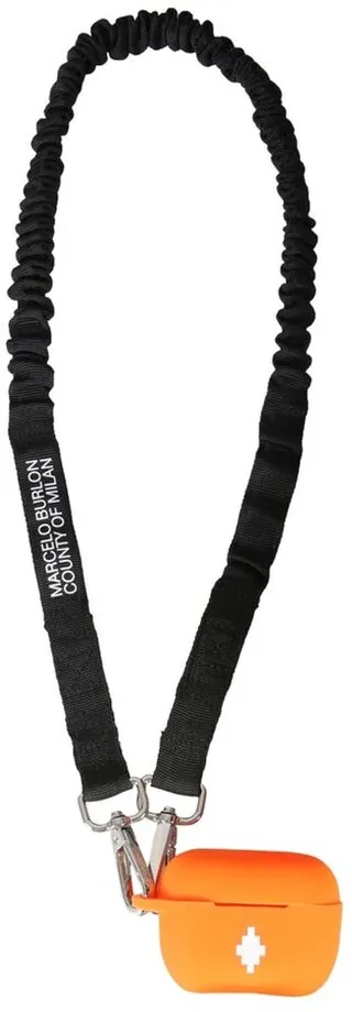 Marcelo Burlon County Of Milan Logo-Print Strap AirPods Case