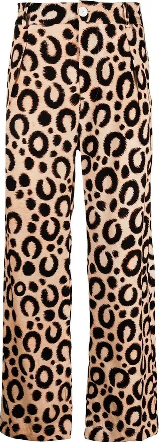 Mid-Rise Wide-Leg Trousers