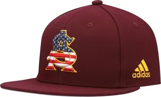 Men's Adidas Maroon Arizona State Sun Devils Patriotic On-Field Baseball Fitted Hat