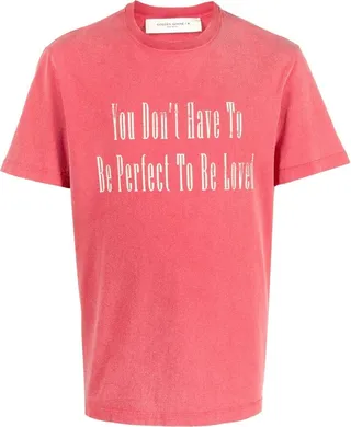 slogan-print cotton T-shirt