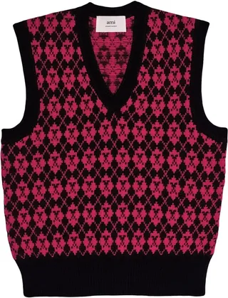Logo-Embroidered Knitted Vest