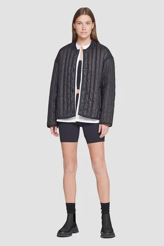 Quilted Liner Jacket in black